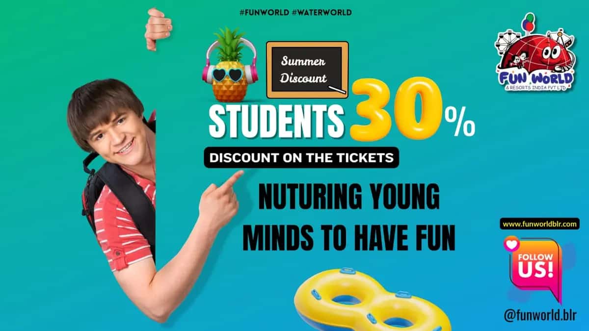 30STUDENTOFF – 30% Student Discount | Funworld Bengaluru
