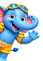 Mysore Water Park Elephant Mascot Waving