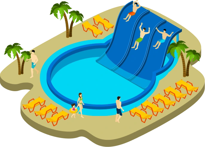 Water Park Isometric View