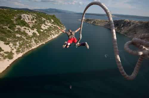Bungee Jumping Off a Cliff